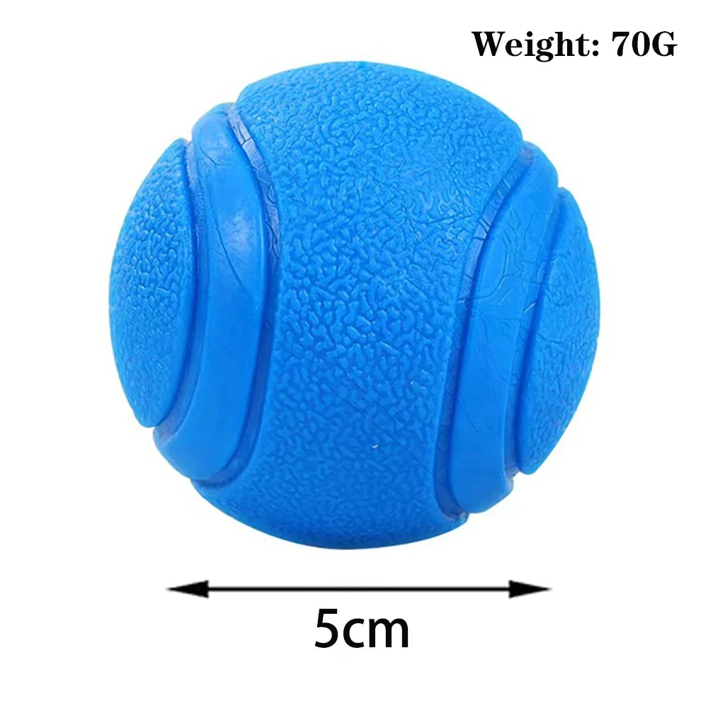 Rubber Pet Solid Elastic Toy Ball – 6 Colors
