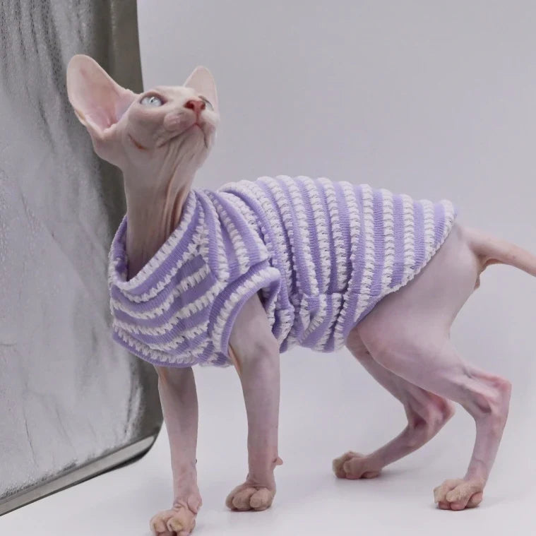 Cooling Duomasumi Summer Cat Vest for Hairless Breeds Stretch Cotton – photo 3