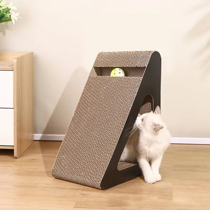Sturdy Triangle Cardboard Scratcher for Cats - ProPawPet.com