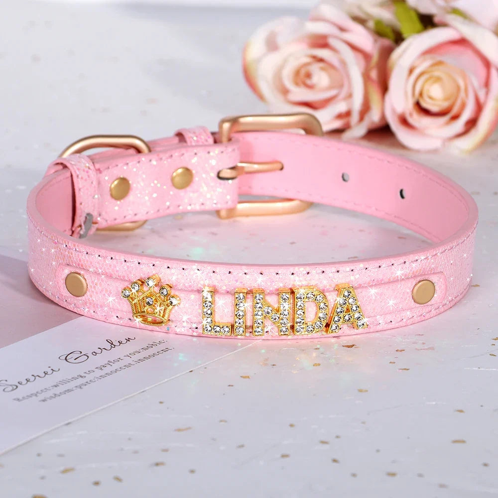 Bling Crystal Puppy Dog Collars Personalized - ProPawPet.com