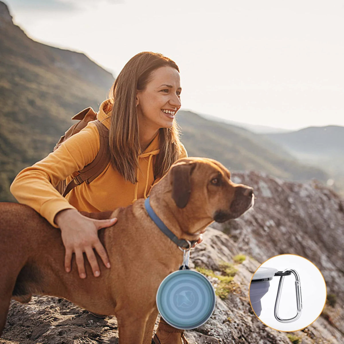 Foldable Silicone Dog Food Water Basin with - ProPawPet.com
