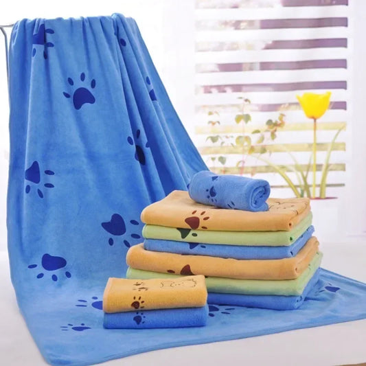Random Cartoon Patterns Soft Pet Bath Towel - ProPawPet.com