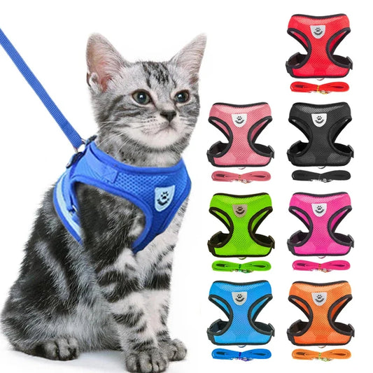 Cat Dog Harness Adjustable Vest Walking Lead - ProPawPet.com
