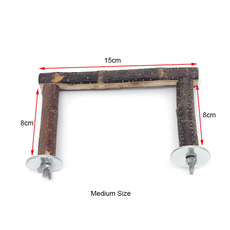 Natural Wood Pet Parrot Raw Wood Fork Tree - ProPawPet.com