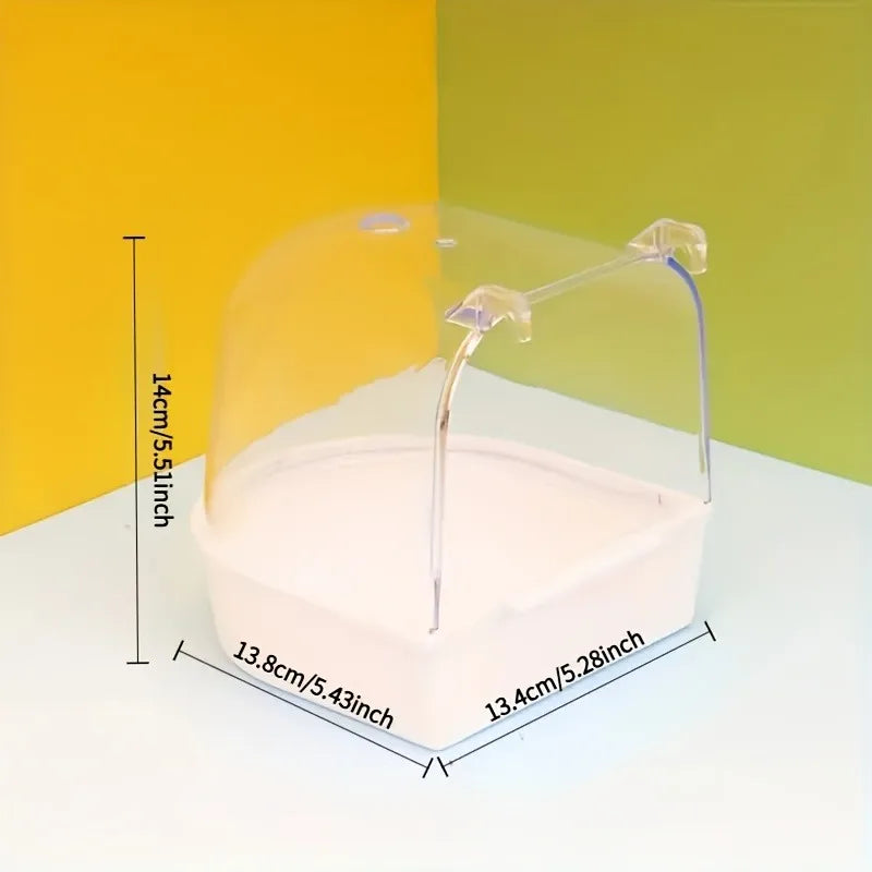 Transparent Bird Bath Tub - Splash-Proof PP - ProPawPet.com