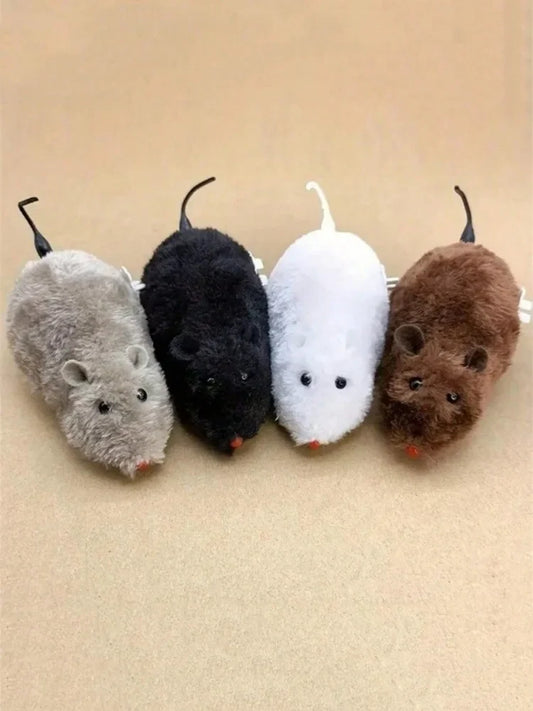 4 Color Cat Toys Wind-up Plush Mouse Toy for - ProPawPet.com