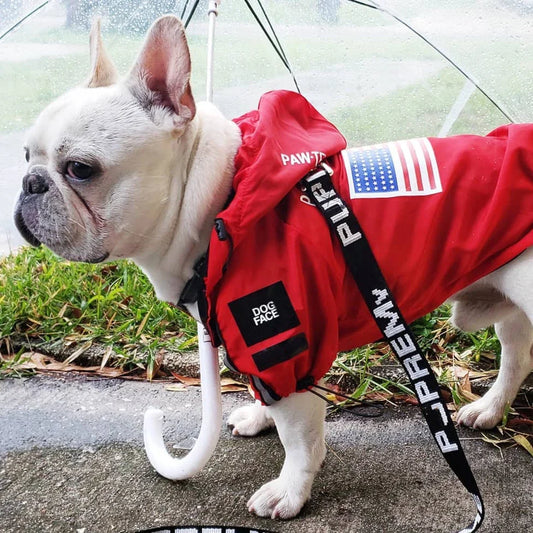 Reflective Dogface Pet Apparel Dog Raincoat Windproof Waterproof Jacket