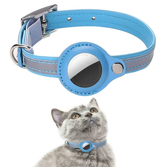 Leather Pet Adjustable Collars for Airtag - ProPawPet.com