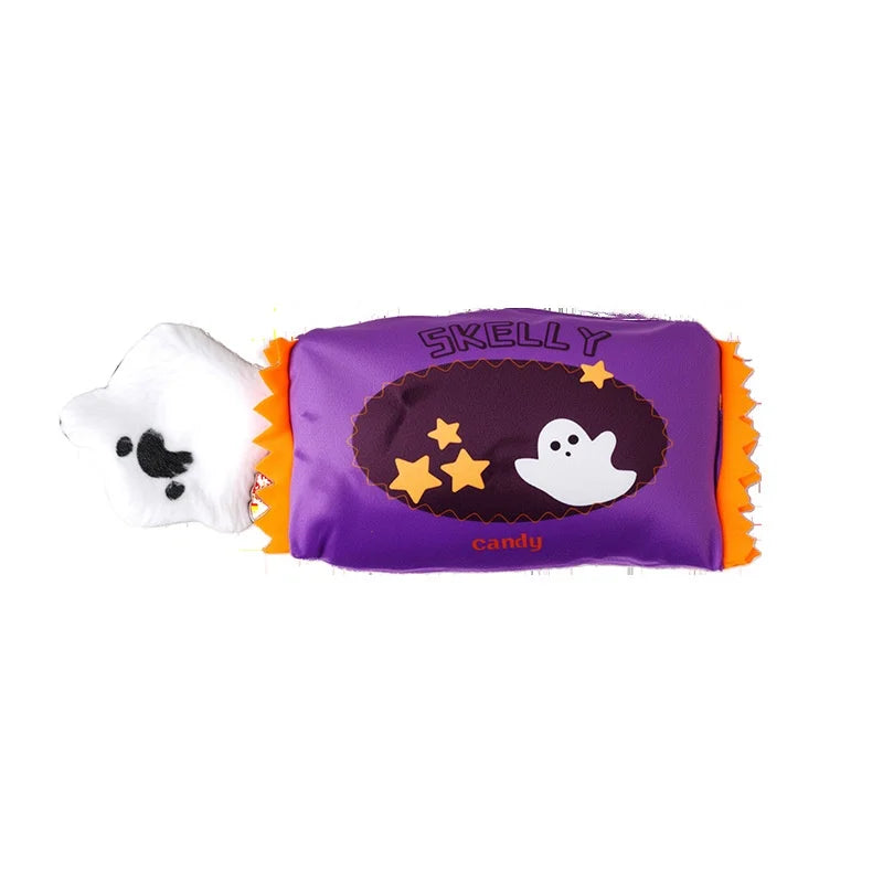 Halloween Plush Dog Plaything with Squeaker Bite Resistant Molar, Interactive