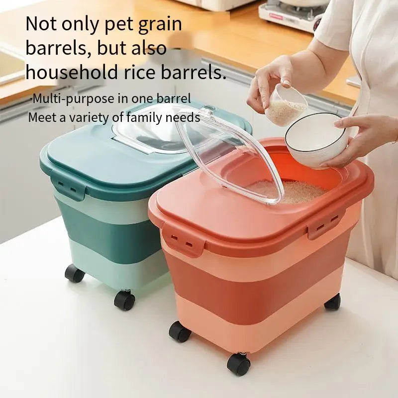 13/33LB Collapsible Cat Dog Food Storage - ProPawPet.com