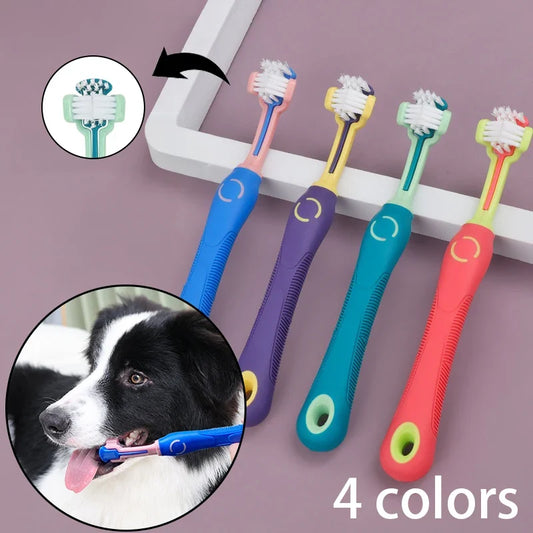 3-Sided Pet Toothbrush Multi Angle Dental - ProPawPet.com