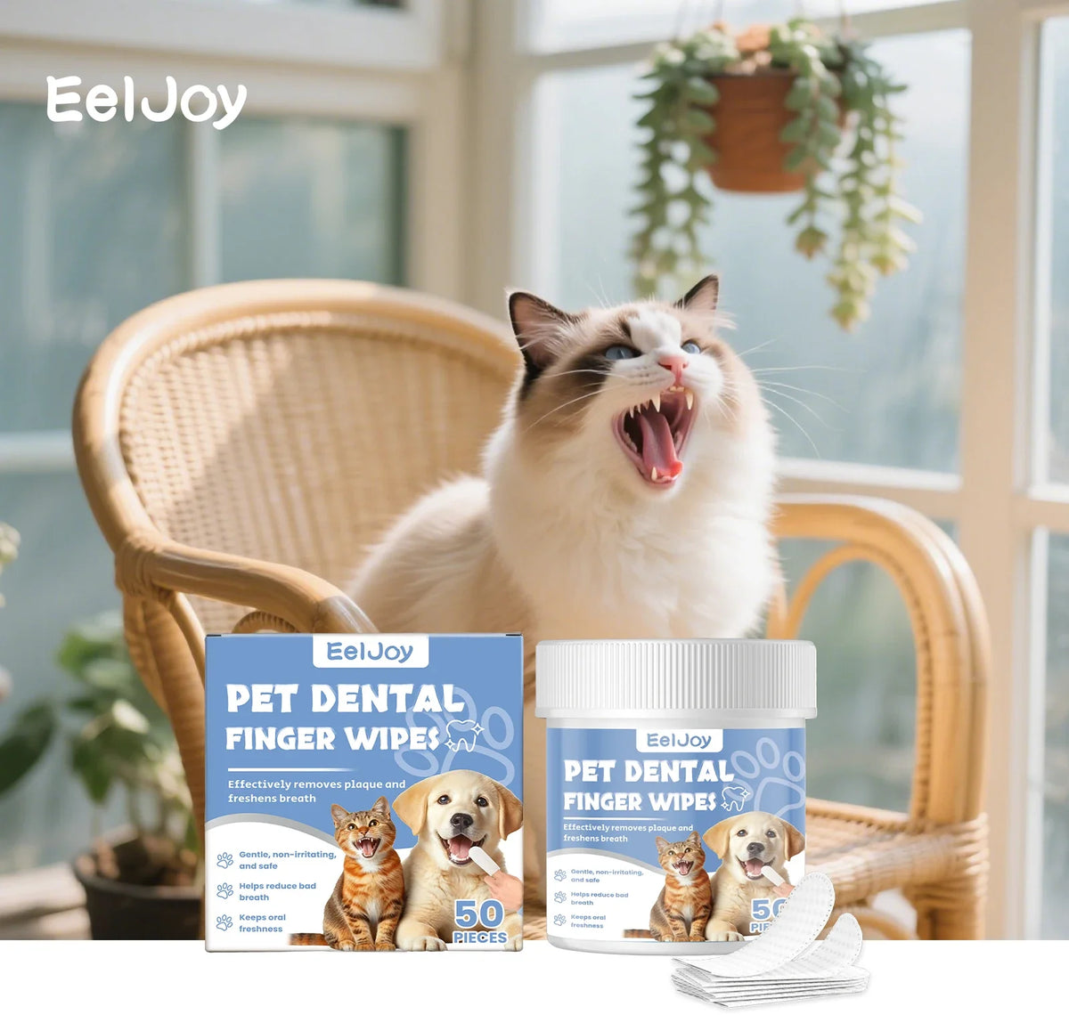 Pet Dental Finger Wipes No Brushing Gentle - ProPawPet.com