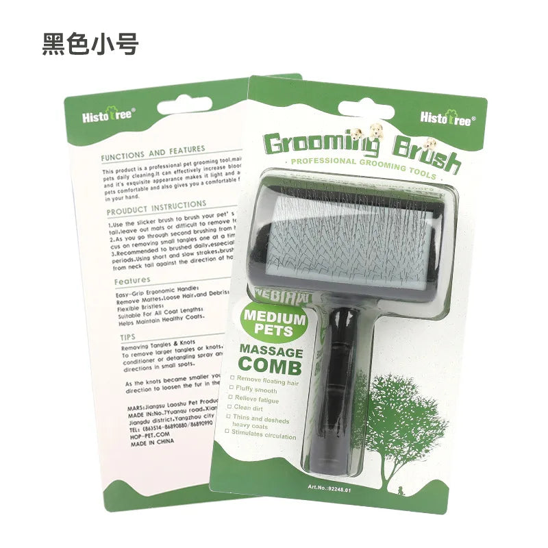 Pet Grooming Comb Shedding Hair Remove Needle Brush – 8 Colors