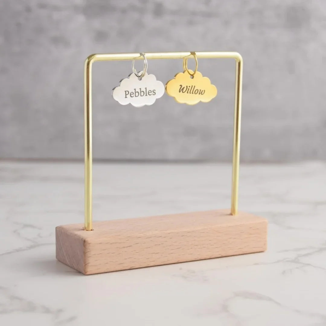 Cute Cloud Shaped Tiny Metal Pet ID Tag - - ProPawPet.com