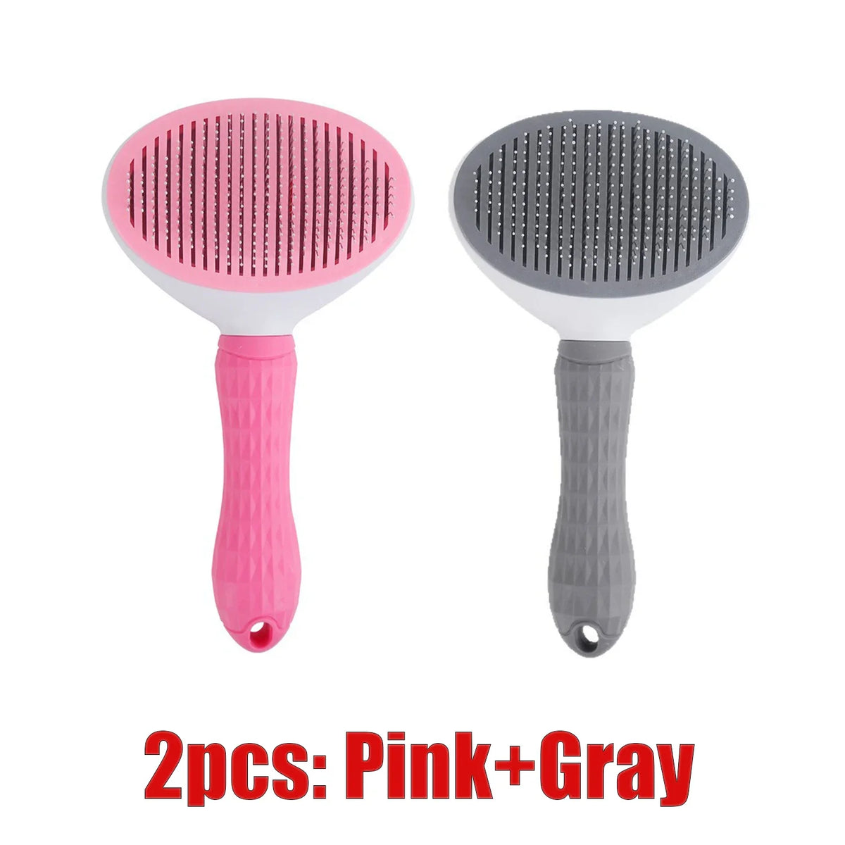 One-click Pet Hair Removal Grooming Comb Cat & Dog Brush – 7 Colors