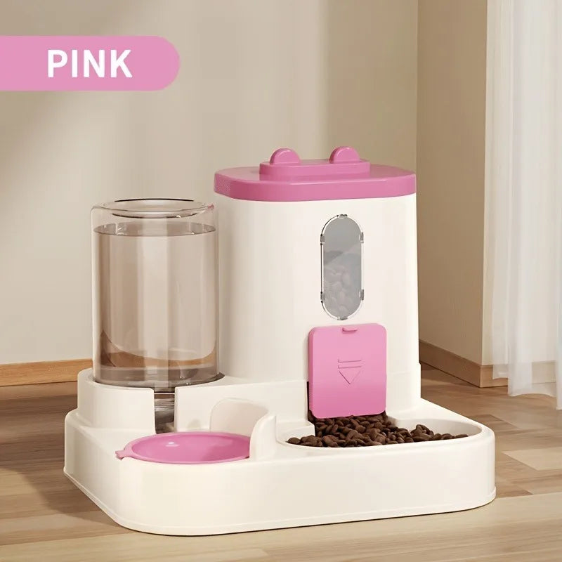 2in 1 Cat Food Dispenser Water and Integrated Fully Automatic – 2 Colors