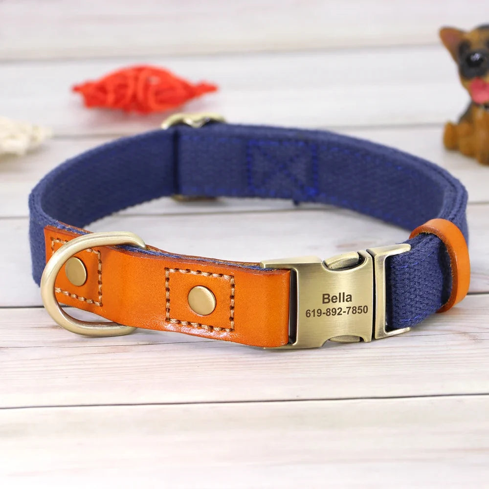 Nylon Custom Dog Puppy Collar Leash Set - ProPawPet.com