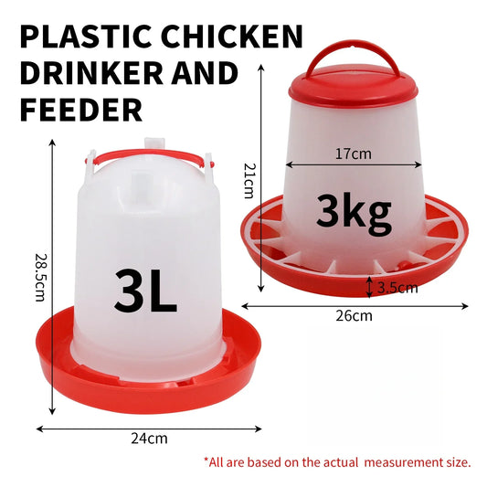 3kg+3L Chicken Feeder And Waterer Water Food - ProPawPet.com
