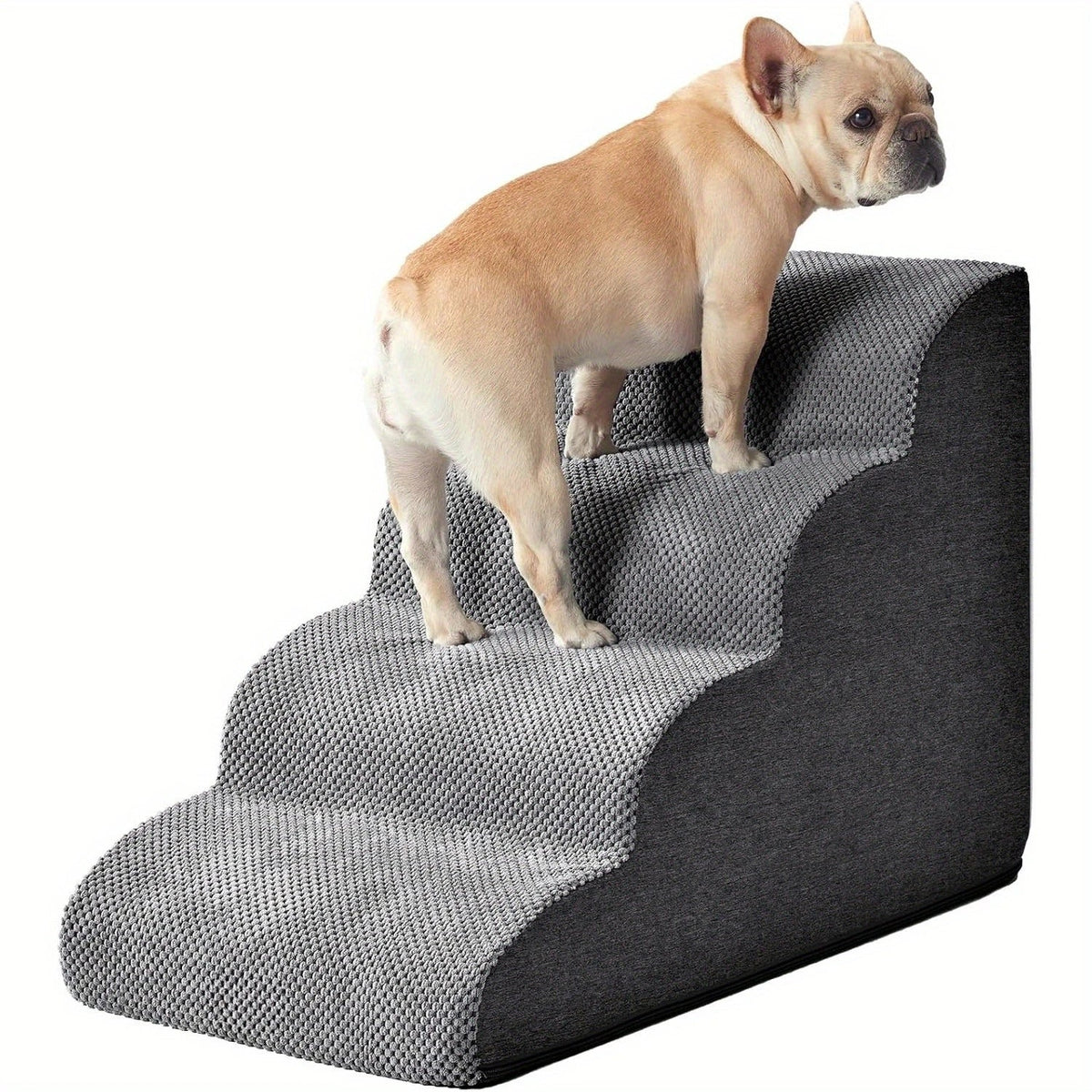 [4-Step Curved Dog Ramp] 4-Step Non-Slip - ProPawPet.com