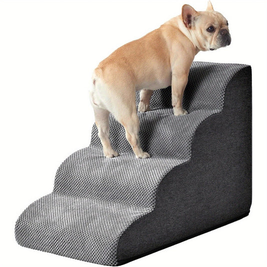 [4-Step Curved Dog Ramp] 4-Step Non-Slip - ProPawPet.com