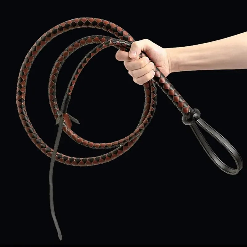 240CM Genuine Leather Horse Riding Whip Bull - ProPawPet.com