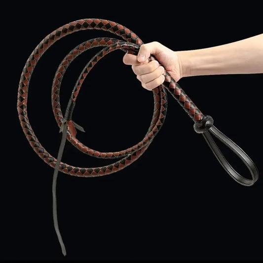 240CM Genuine Leather Horse Riding Whip Bull - ProPawPet.com