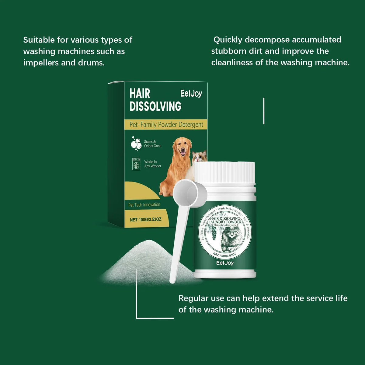 Dissolve Pet Hair Powder For Washing Ma - ProPawPet.com