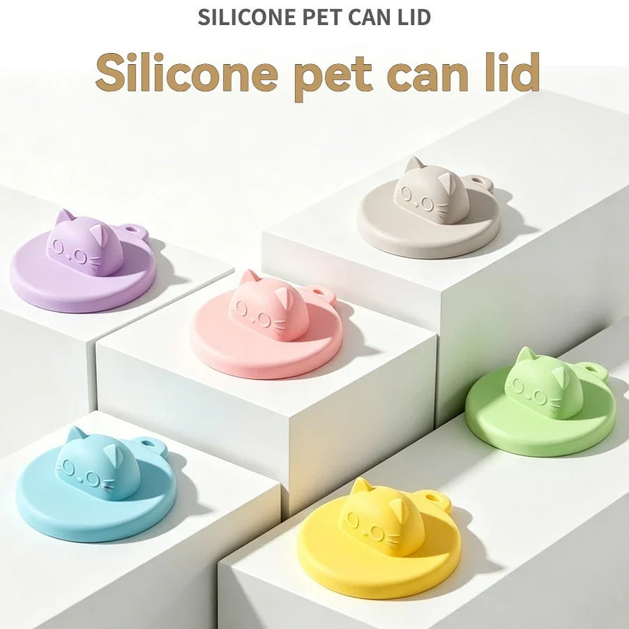 Cat Shaped Silicone Pet Can Lid, Reusable - ProPawPet.com
