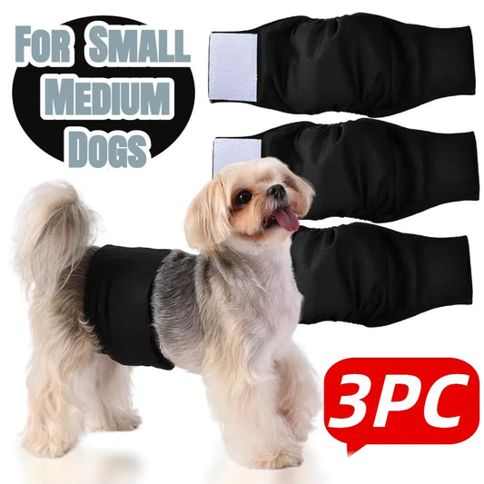 3Pcs Washable Male Dog Diaper for Small - ProPawPet.com