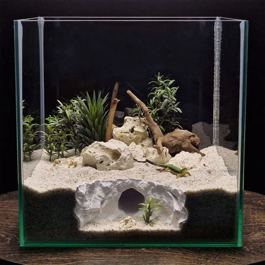 Reptile Aquatic Dual-Use Cave Tunnel Hideout - ProPawPet.com