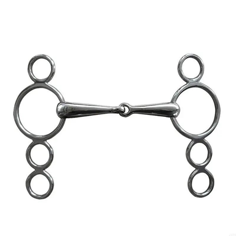3 Rings Metal Gag Bit Horse Mouthpiece Stainless Steel – 3 Colors