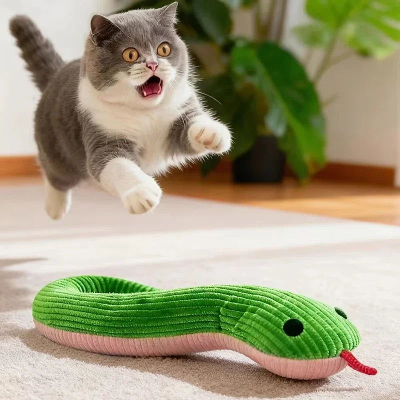 Plush Snake Built‑in Crinkle Paper Squeaky - ProPawPet.com