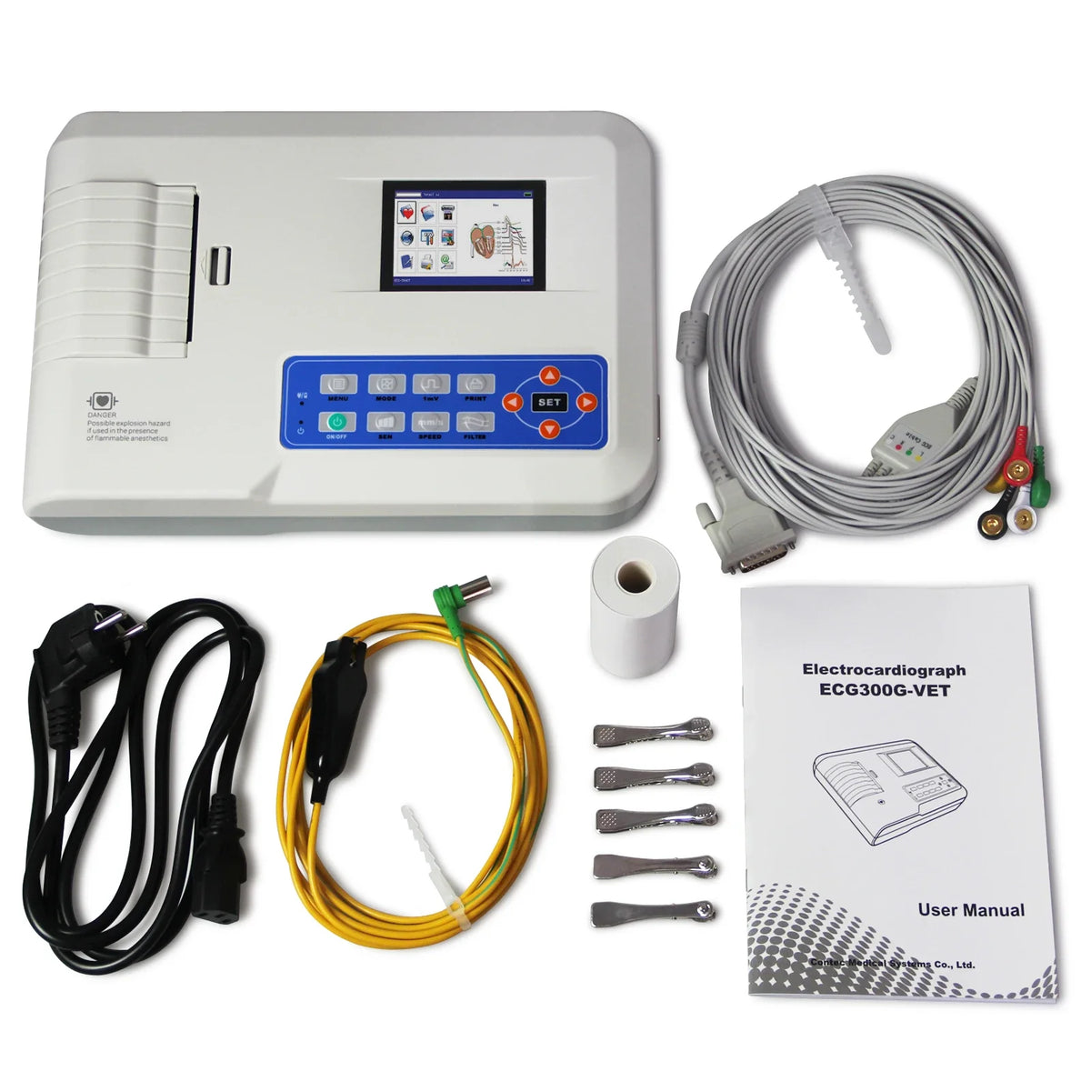 Portable Veterinary ECG Ma 3 Channel Pet Electrocardiograph 12 – Dog Supplies