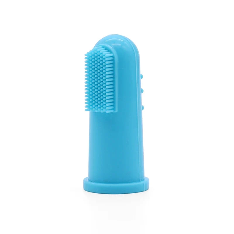 Pet Silicone Finger Cots Toothbrushs Dogs & Cats Soft – 8 Colors
