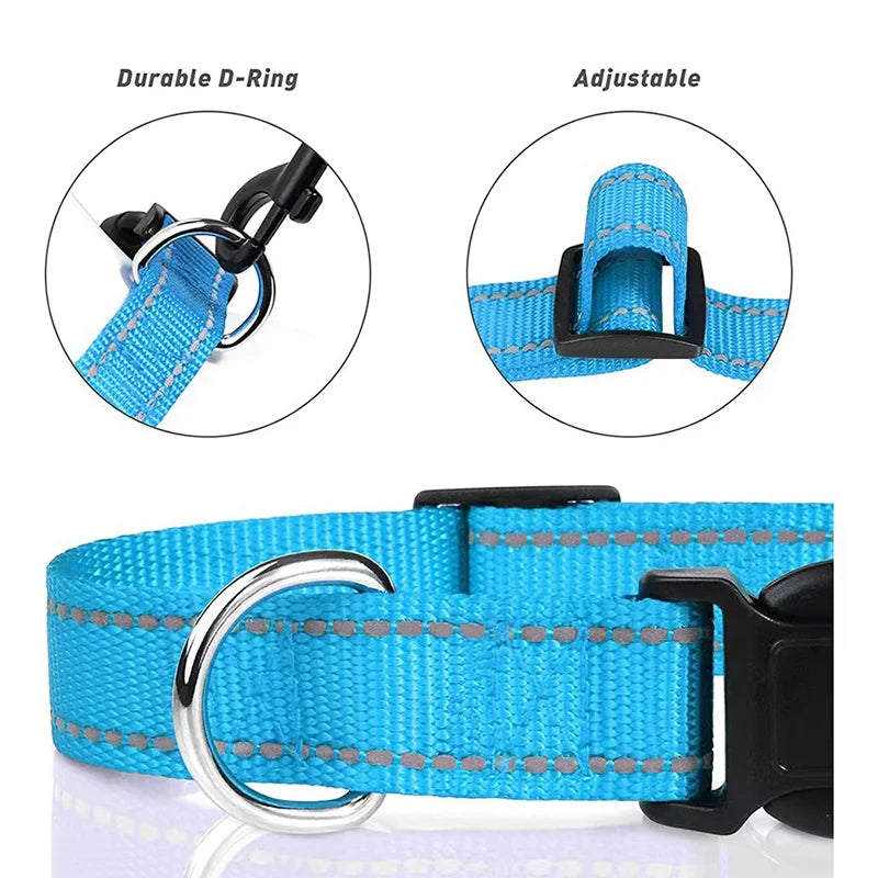 Reflective Pet Collar Adjustable Nylon - ProPawPet.com