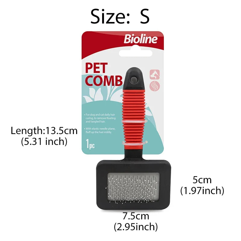 Bioline Dog Brush Cat Grooming Comb Effective to Remove Floating Hair
