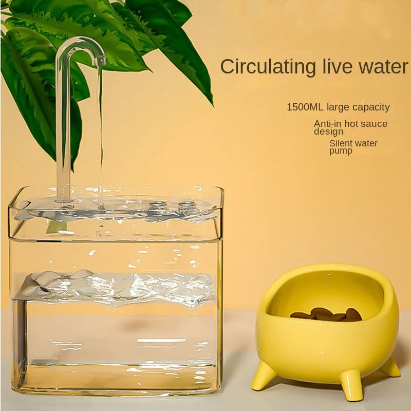Fully Transparent 1.5L Automatic Cat Water - ProPawPet.com