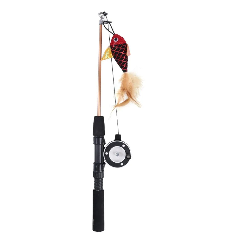 Retractable Cat Teaser Wand Plaything – 6 Colors