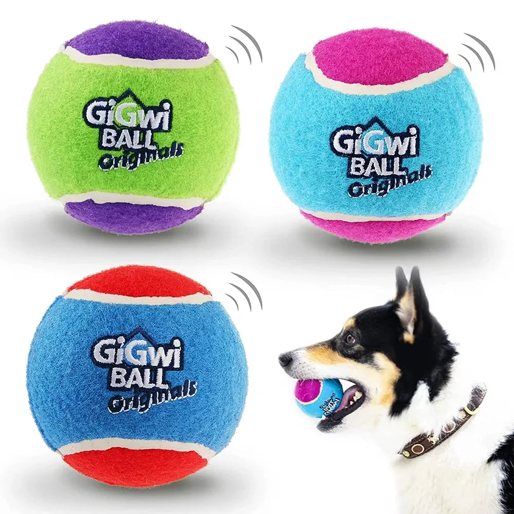 OUZEY 4Pcs/Set Pets Dog Squeaky Tennis Ball - ProPawPet.com