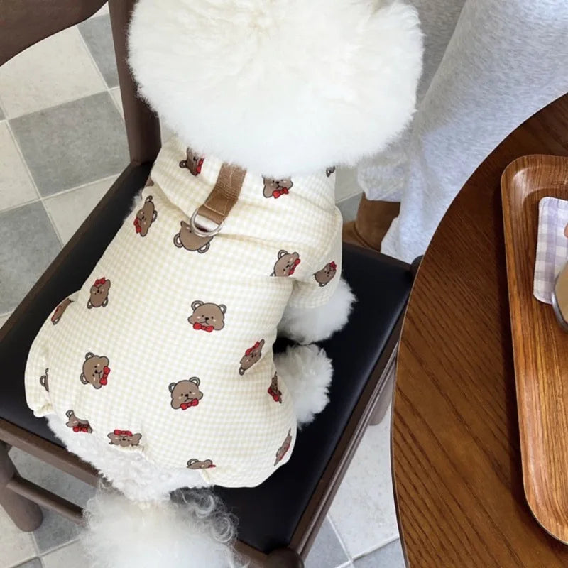 Waterproof Dog Warm Jacket Bear Print Winter - ProPawPet.com