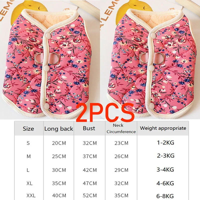 Puppy Floral Vest Pet Clothing Dog Fleece - ProPawPet.com