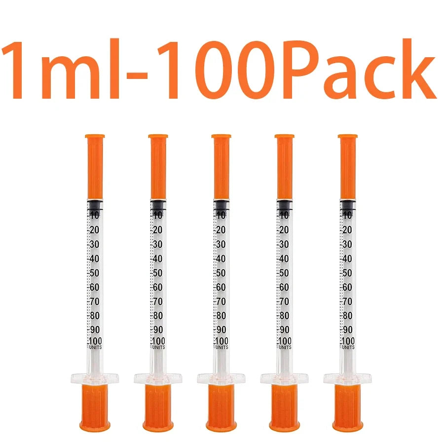 100 0.5 1ml Syringes with Needles Individually Packaged – Dog Supplies