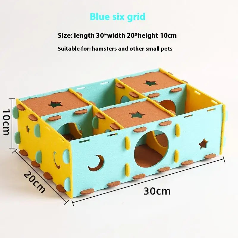 Cc11 Removable Felt Maze Hide Nest Hamster Passage Little Pet – 4 Colors