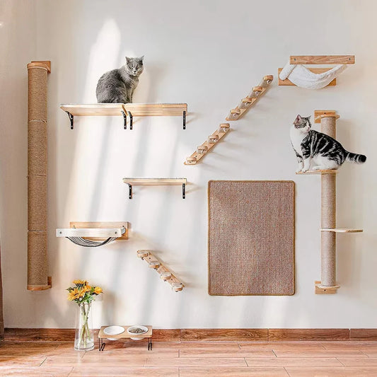 Cat Climbing Shelf Wall Mounted Four Step - ProPawPet.com