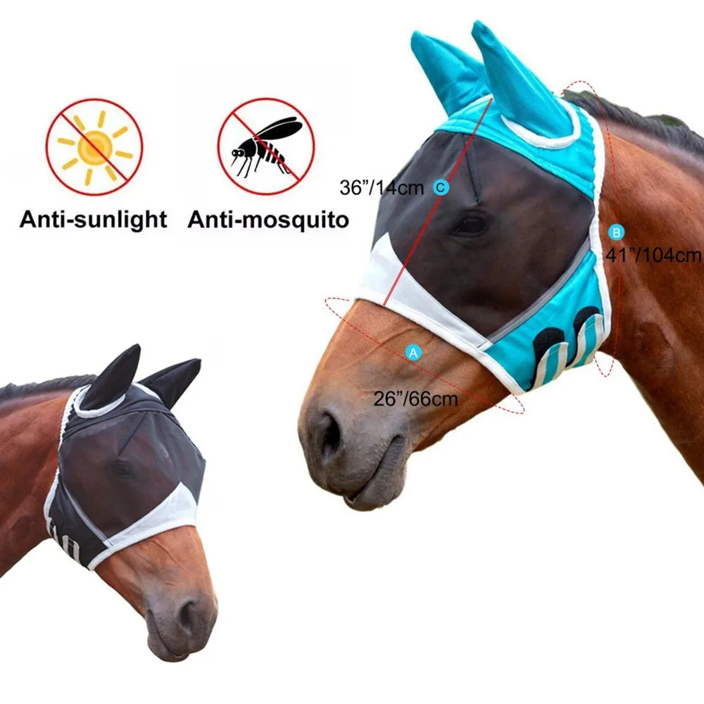 Professional Grade Adjustable Horse Fly Mask - ProPawPet.com