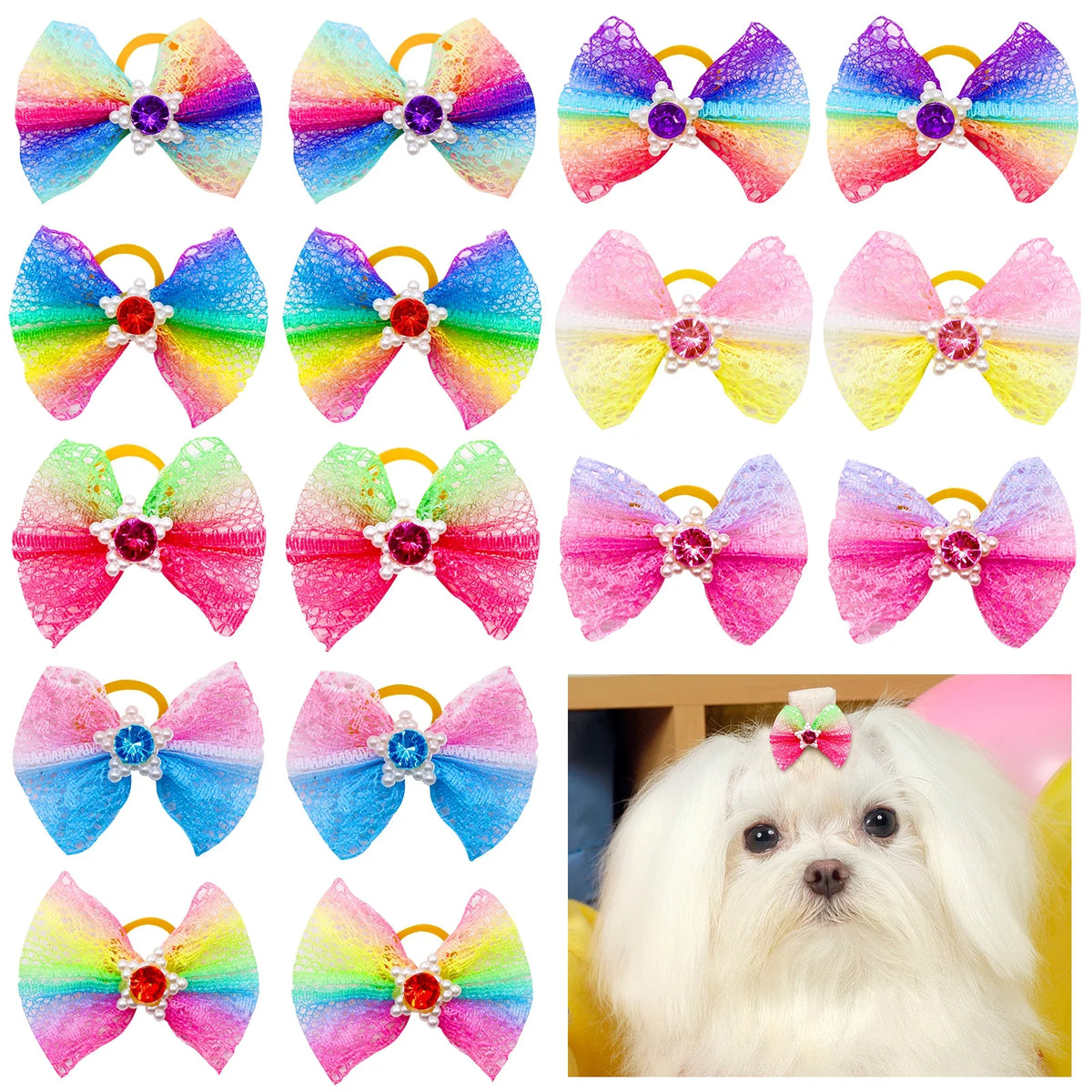 10/20/30PCS Pet Grooming Hair Bows Puppy Mix - ProPawPet.com