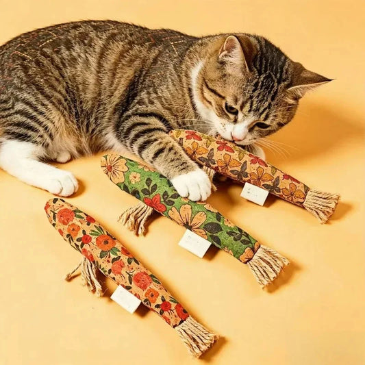 Cork Fish Shaped Cat Toy Safe Bite Resistant - ProPawPet.com