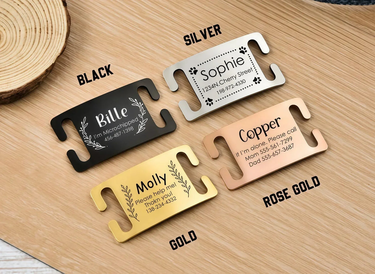 Silent Slide-On Dog Tag Personalized - No - ProPawPet.com