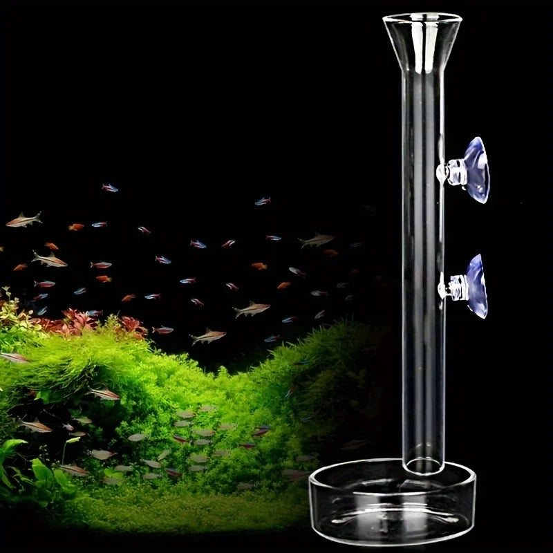 Aquarium Glass Feeding Tube & Shrimp Dish Set