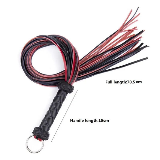78.5CM Real Cowhide Horse Whip with Leather - ProPawPet.com